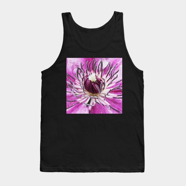 Clematis viticella Italian Leather Flower Tank Top by CyriocosmusE